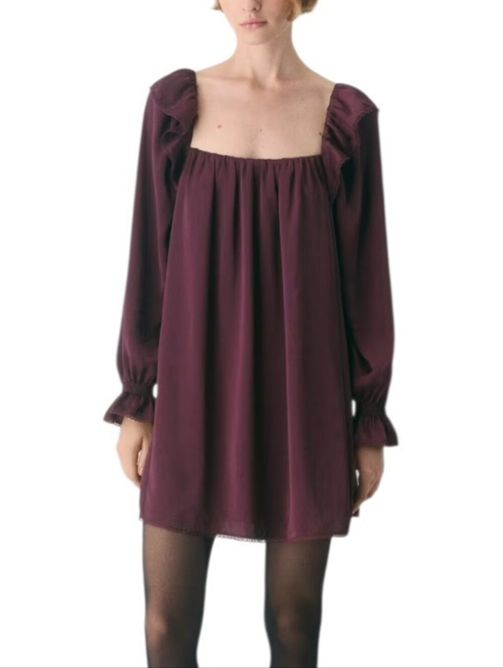 Wilfred Heyden Babydoll Mini Dress Size S NWT Puff Sleeve Whimsigoth Fairycore